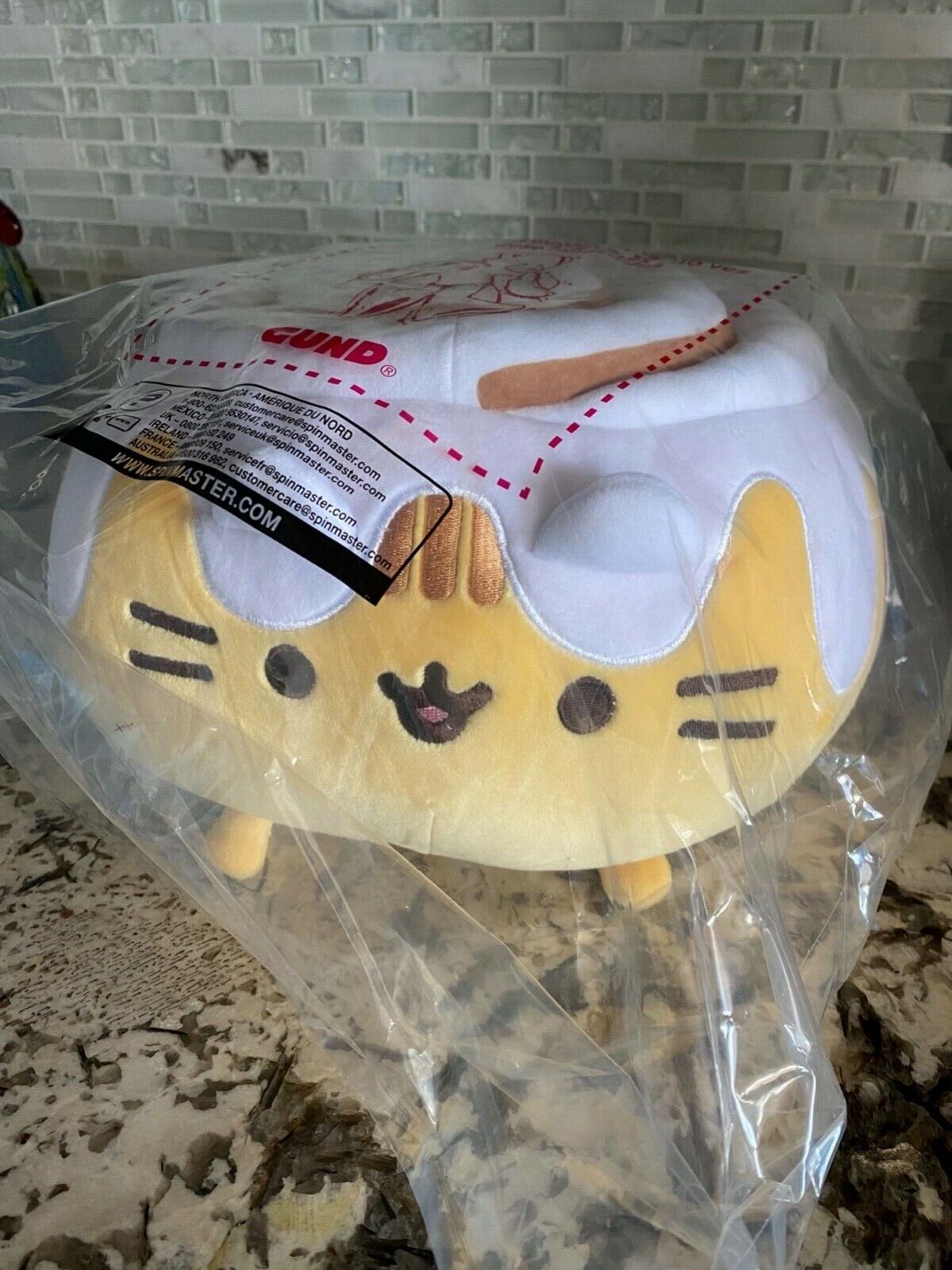 cinnamon roll cat plush